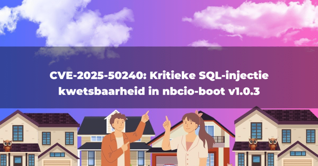 CVE-2025-50240: Kritieke SQL-injectie kwetsbaarheid in nbcio-boot v1.0.3