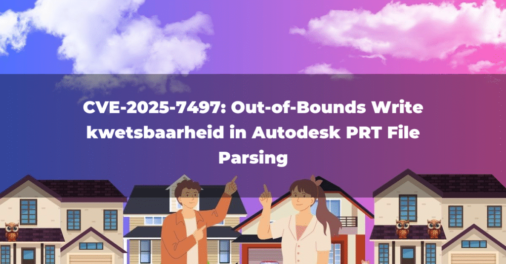 CVE-2025-7497: Out-of-Bounds Write kwetsbaarheid in Autodesk PRT File Parsing