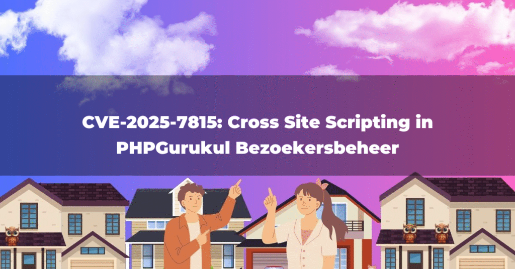 CVE-2025-7815: Cross Site Scripting in PHPGurukul Bezoekersbeheer