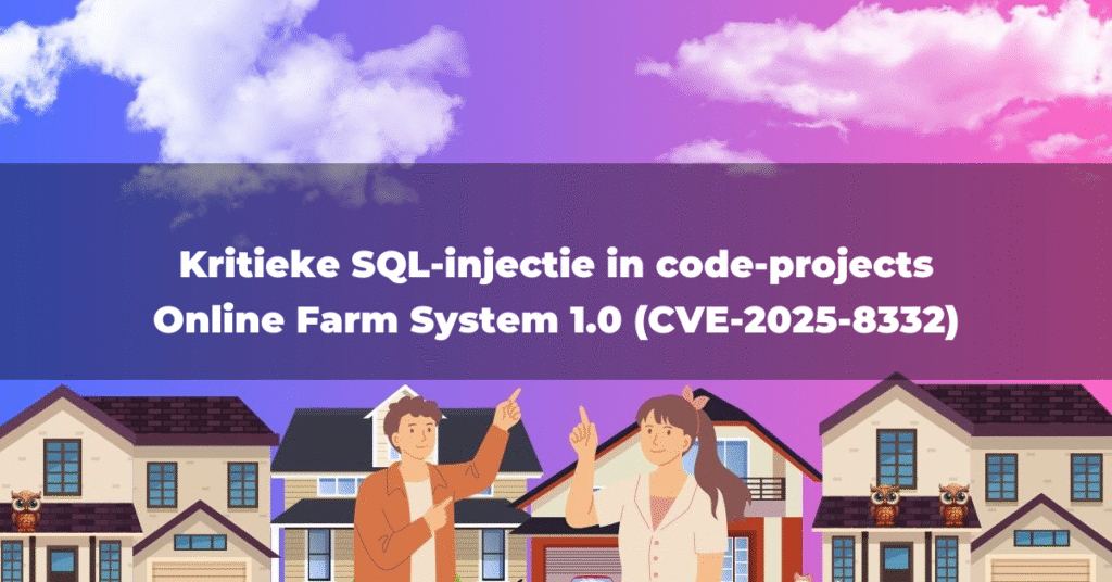 Kritieke SQL-injectie in code-projects Online Farm System 1.0 (CVE-2025-8332)