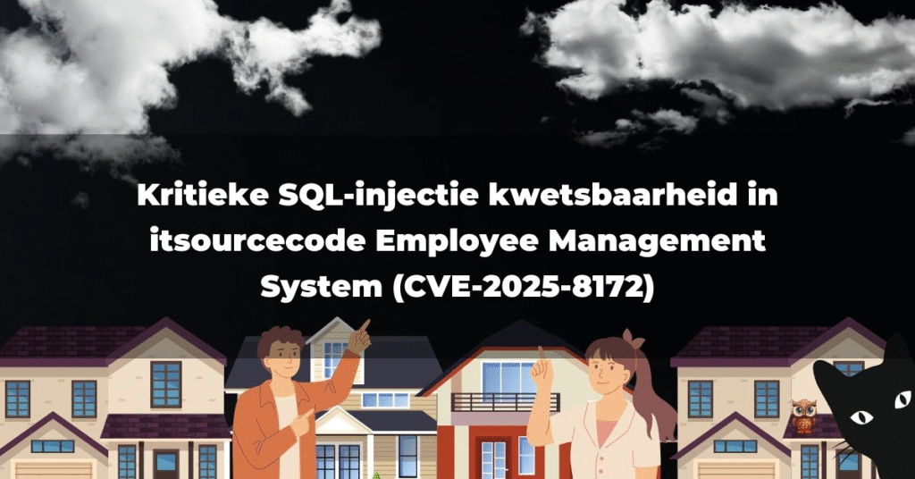 Kritieke SQL-injectie kwetsbaarheid in itsourcecode Employee Management System (CVE-2025-8172)