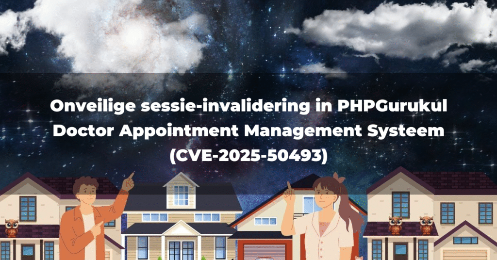 Onveilige sessie-invalidering in PHPGurukul Doctor Appointment Management Systeem (CVE-2025-50493)