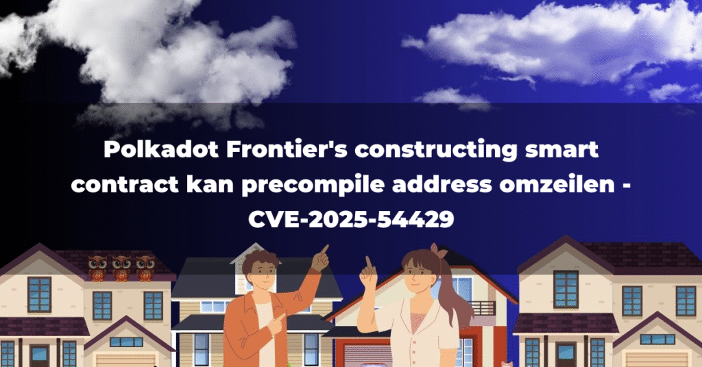 Polkadot Frontier’s constructing smart contract kan precompile address omzeilen – CVE-2025-54429