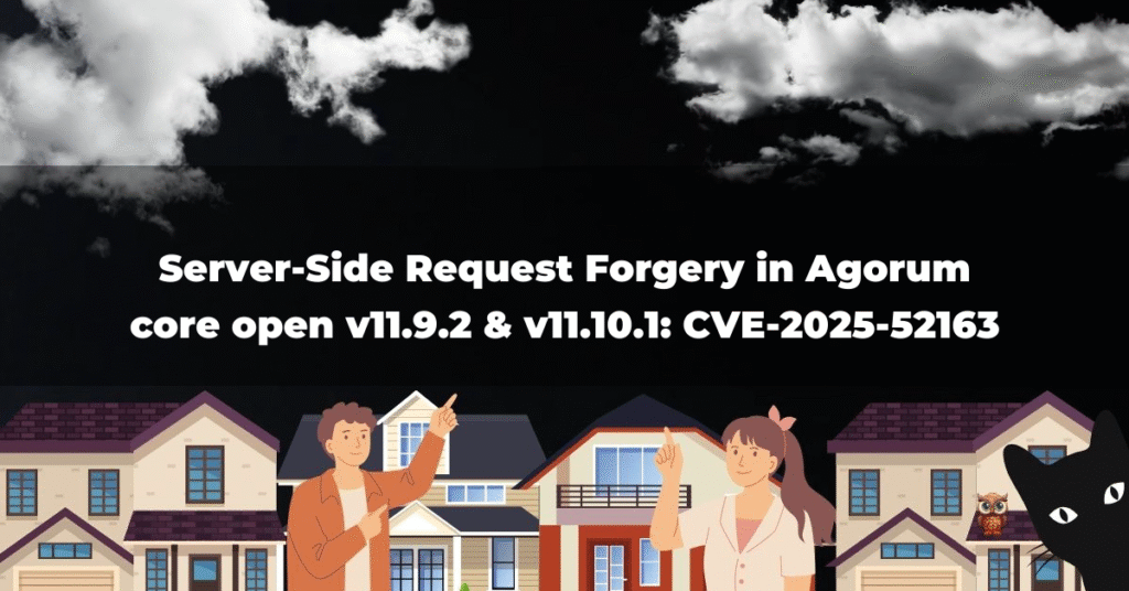 Server-Side Request Forgery in Agorum core open v11.9.2 & v11.10.1: CVE-2025-52163