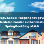 CVE-2024-53494: Toegang tot gevoelige onderdelen zonder authenticatie in SpringBootBlog v1.0.0