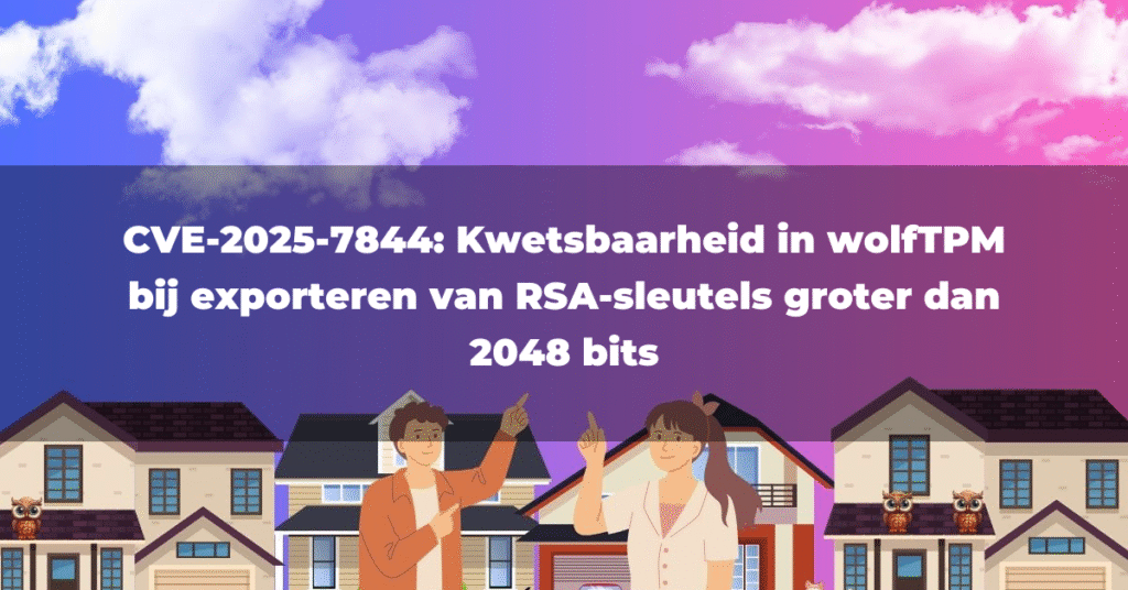 CVE-2025-7844: Kwetsbaarheid in wolfTPM bij exporteren van RSA-sleutels groter dan 2048 bits