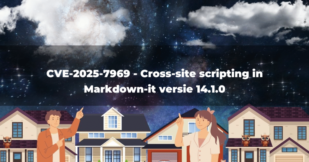 CVE-2025-7969 – Cross-site scripting in Markdown-it versie 14.1.0