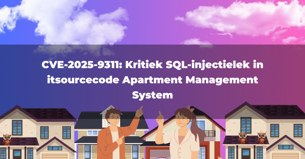 CVE-2025-9311: Kritiek SQL-injectielek in itsourcecode Apartment Management System