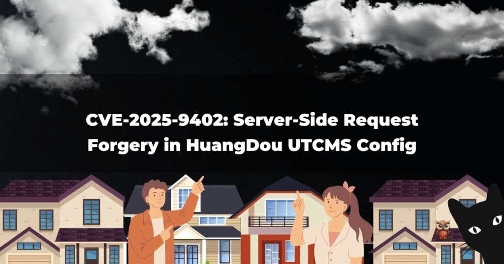 CVE-2025-9402: Server-Side Request Forgery in HuangDou UTCMS Config